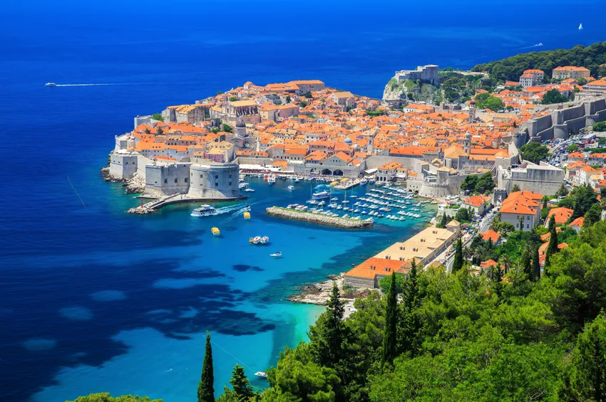 Vue aérienne de Dubrovnik 