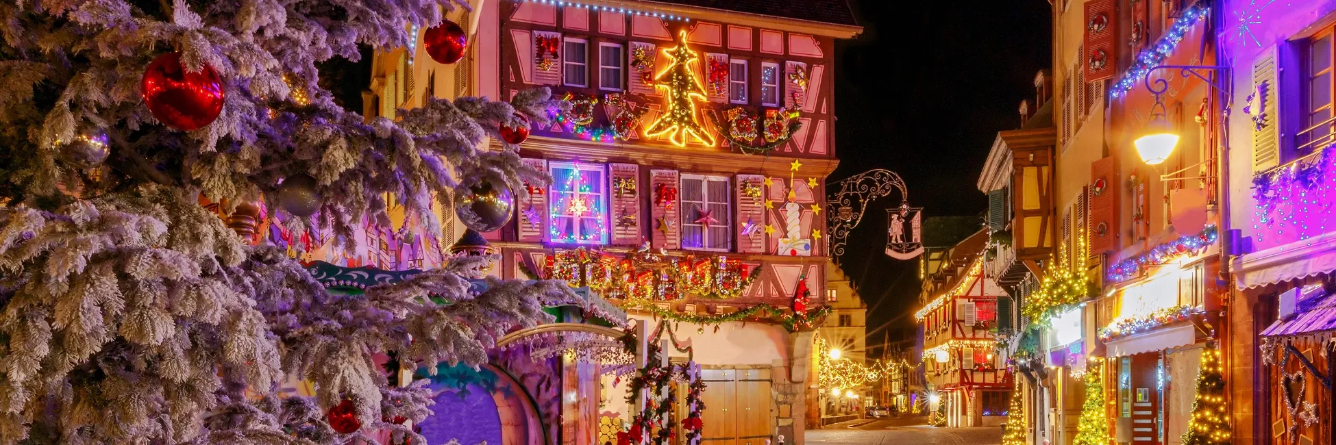 La ville de Colmar décorée pour Noël 