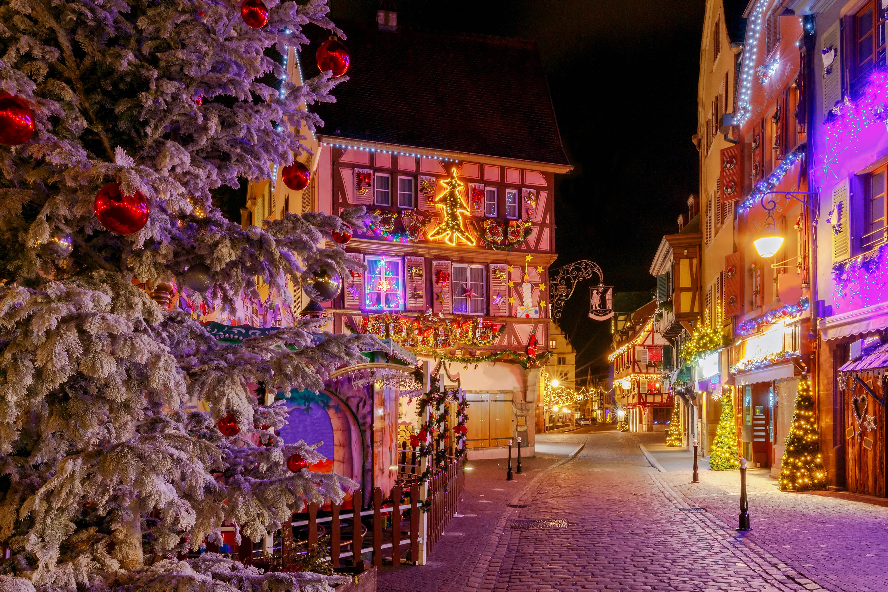 La ville de Colmar décorée pour Noël 