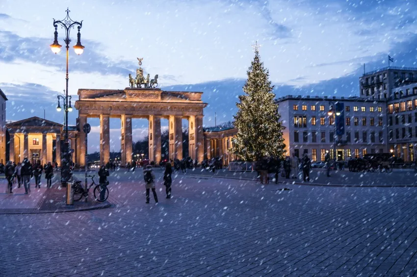 Noël sous la porte de Brandebourg