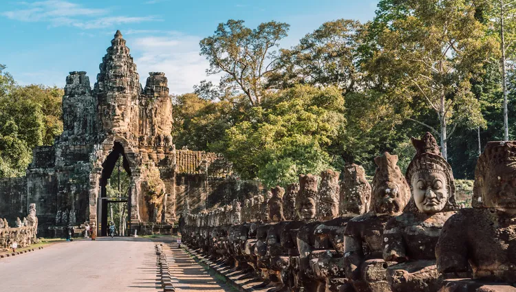 Chemin vers les temples d'Angkor Wat