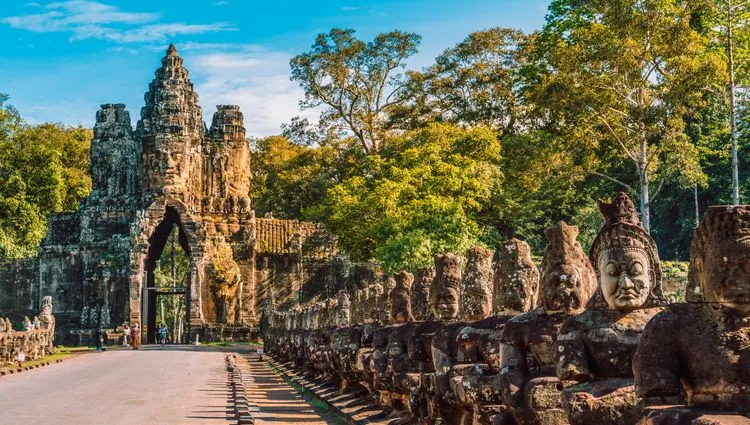 Chemin vers les temples d'Angkor Wat