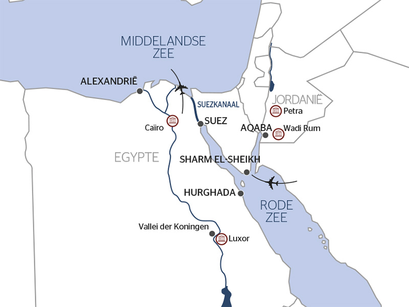 De Wonderen Van De Rode Zee En Doortocht Via Het Suezkanaal Egypte Jordanie Formule Haven Haven Croisieurope Belgie