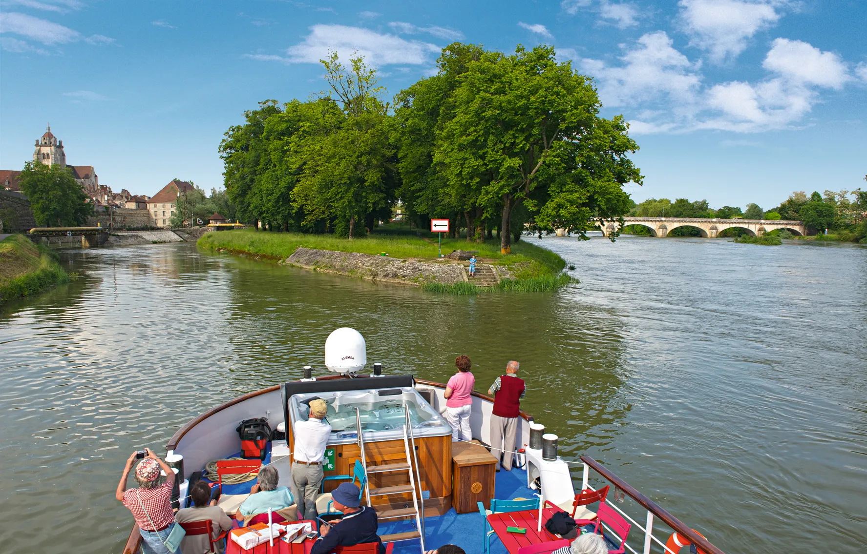 A view on the sun-deck during sailing