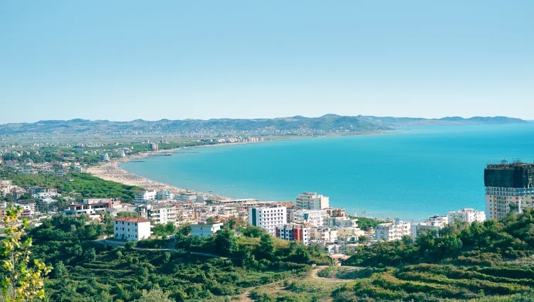 Vue sur l'Adriatique en Albanie 