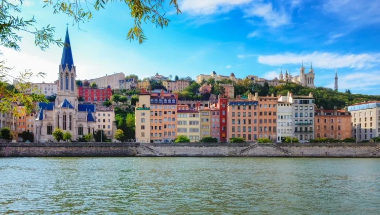 Les bords de la ville de Lyon