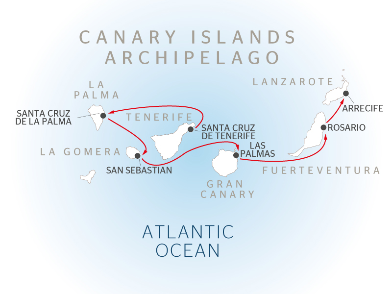 Canary Islands Cruises Winter 2025 CroisiEurope Cruises Carte Maritime Canaries Tlz Pp 2023 En