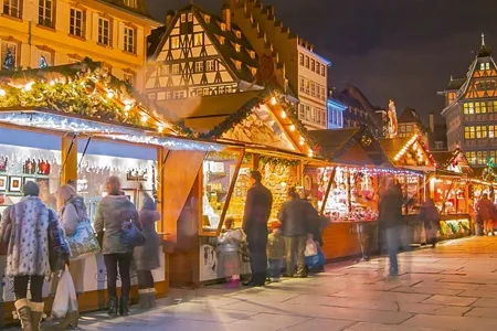 Vignette cabanons marché de noël Strasbourg 