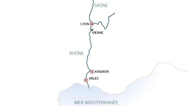 Carte Fluviale Rhône  - LNA
