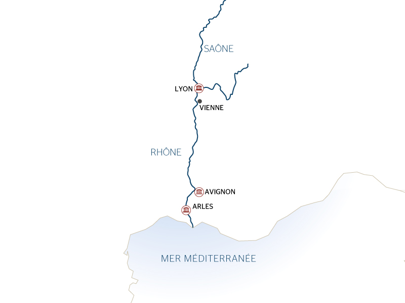 Carte Fluviale Rhône  - LNA