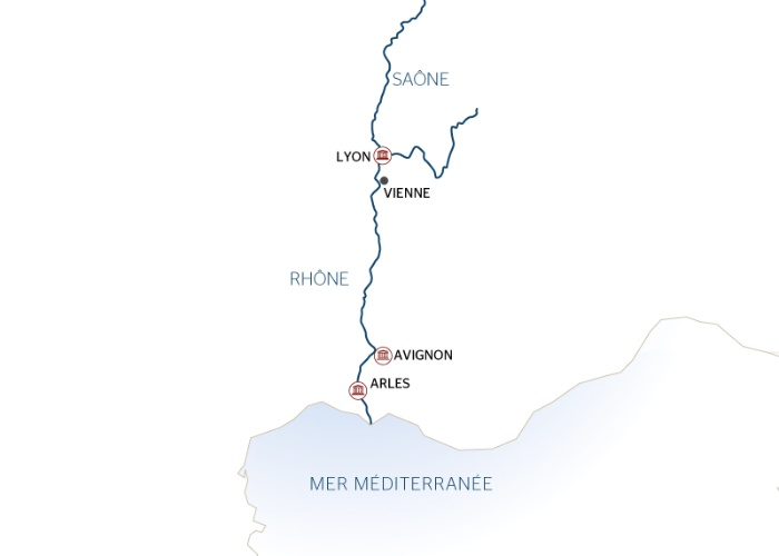 Carte Fluviale Rhône  - LNA