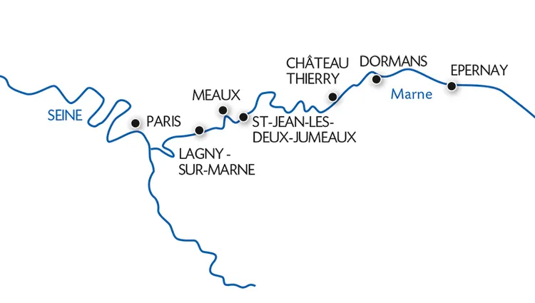 Carte du canal de la Seine - PCE