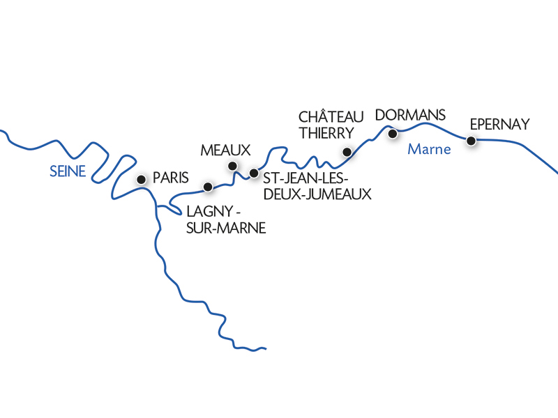 Carte du canal de la Seine - PCE