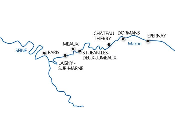 Carte du canal de la Seine - PCE