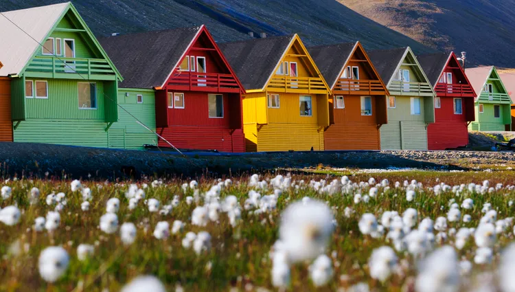 Les maisons colorées de Longyearbyen Svalbard 