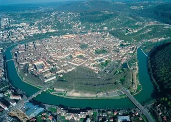 Besançon vue du ciel