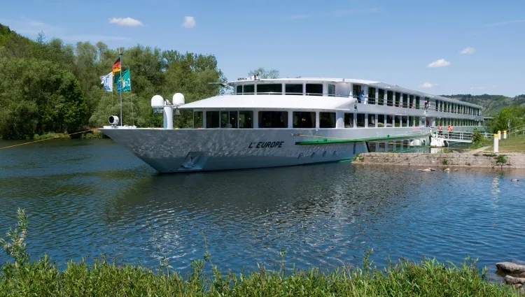 MS Europe at the dock 