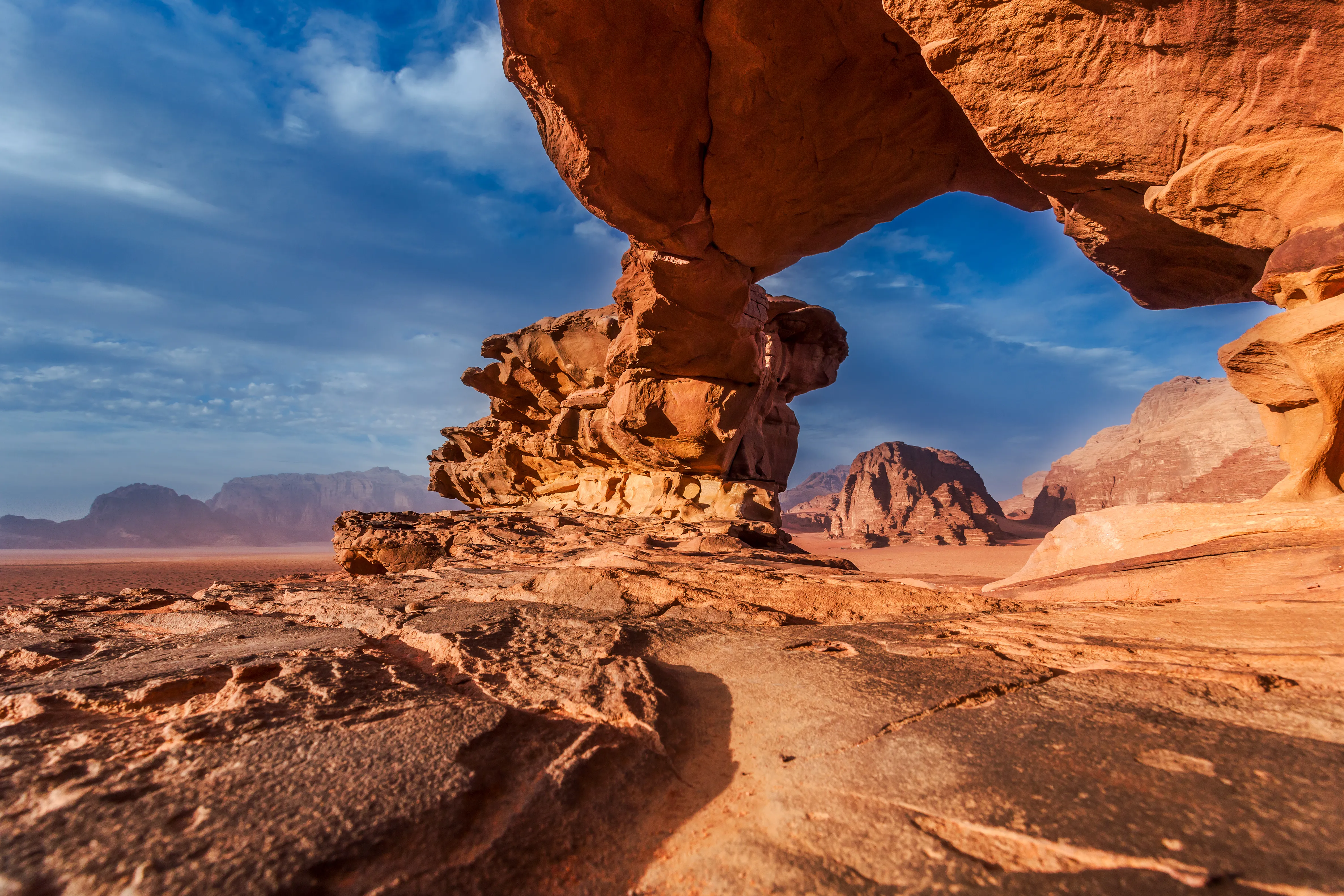 Le désert de Wadi Rum en Jordanie 