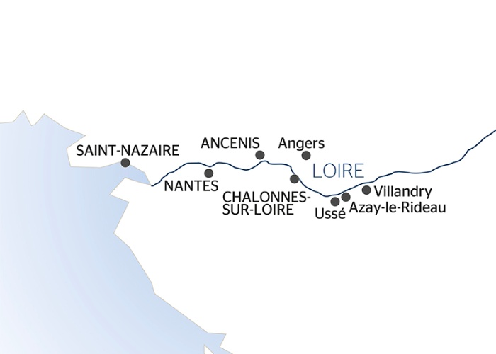 France - Atlantique Nord - Nantes - Centre - Azay le Rideau - Poitou Loire - Angers - Croisière La Loire et ses Châteaux, un Héritage Royal