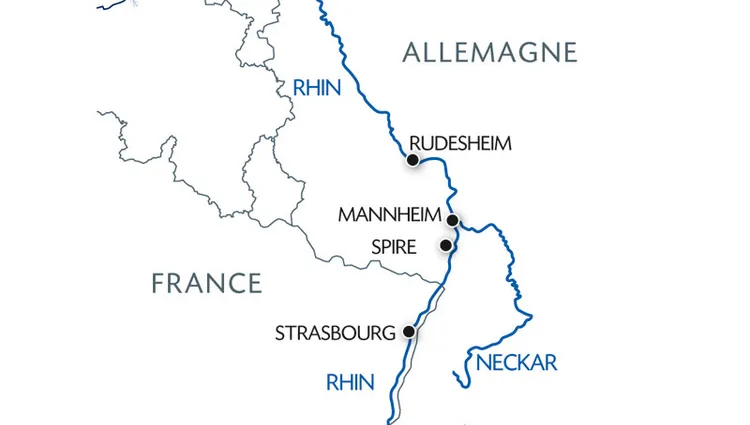 Carte fluviale du Rhin - CSE