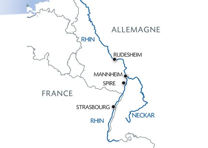 Carte fluviale du Rhin - CSE