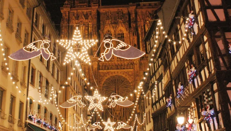 Cathédrale de Strasbourg à noël 