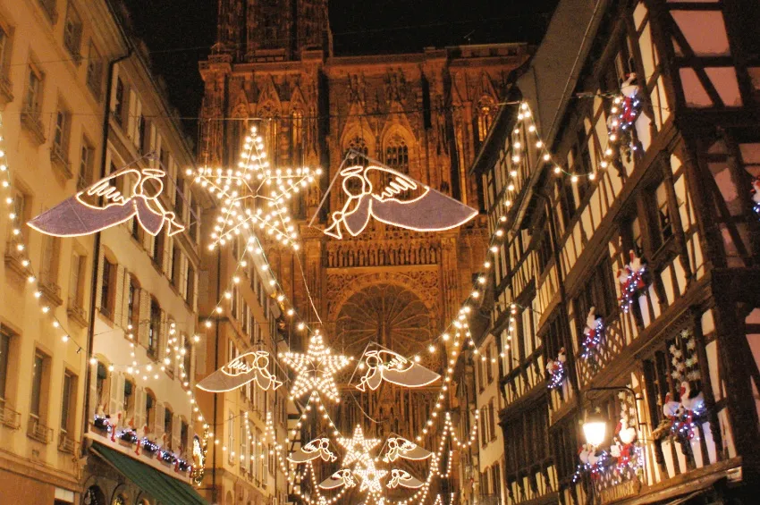 Cathédrale de Strasbourg à noël 