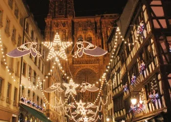 Cathédrale de Strasbourg à noël 