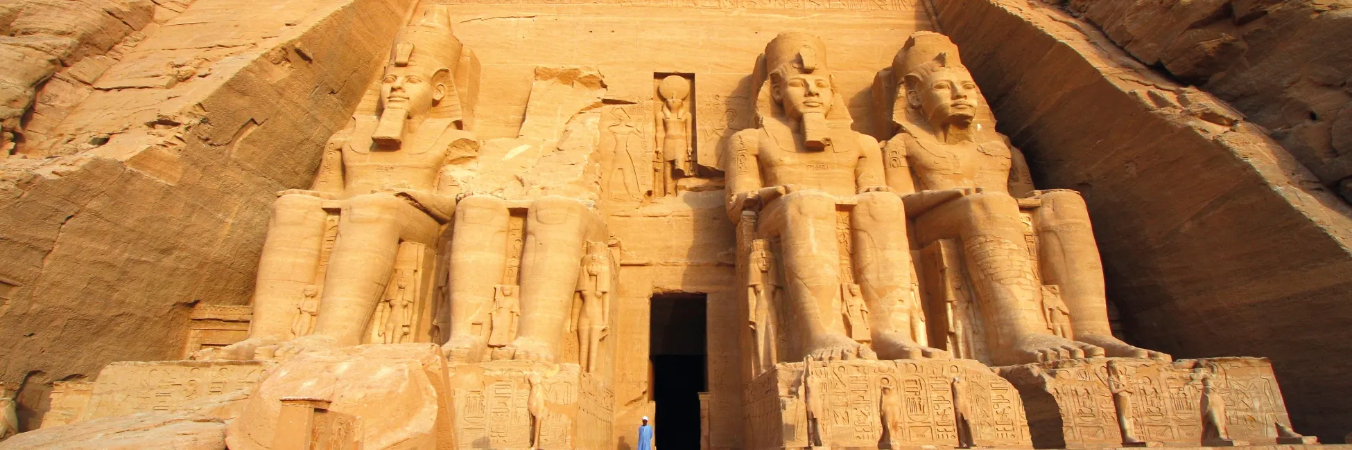 L'entrée des temples d'Abou Simbel 