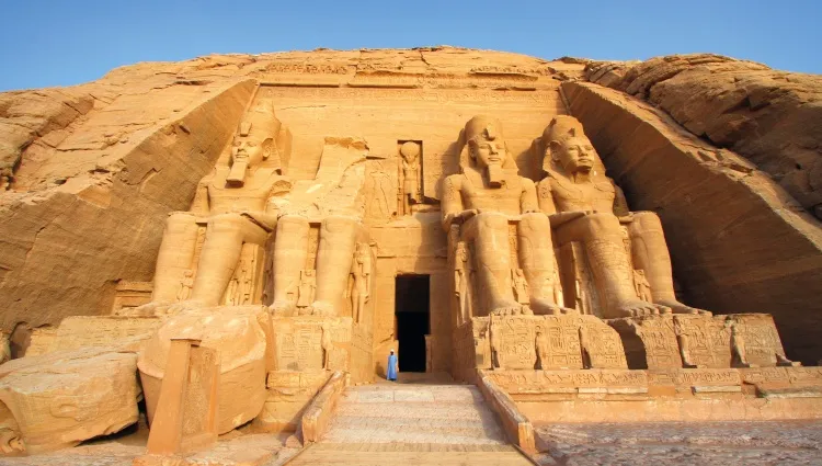 L'entrée des temples d'Abou Simbel 