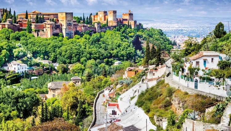 Vue sur Alhambra de Grenada 