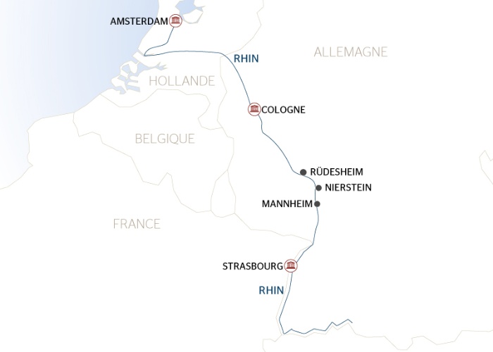 Allemagne - Pays-Bas - Amsterdam - Croisière La Vallée du Rhin Romantique et la Hollande