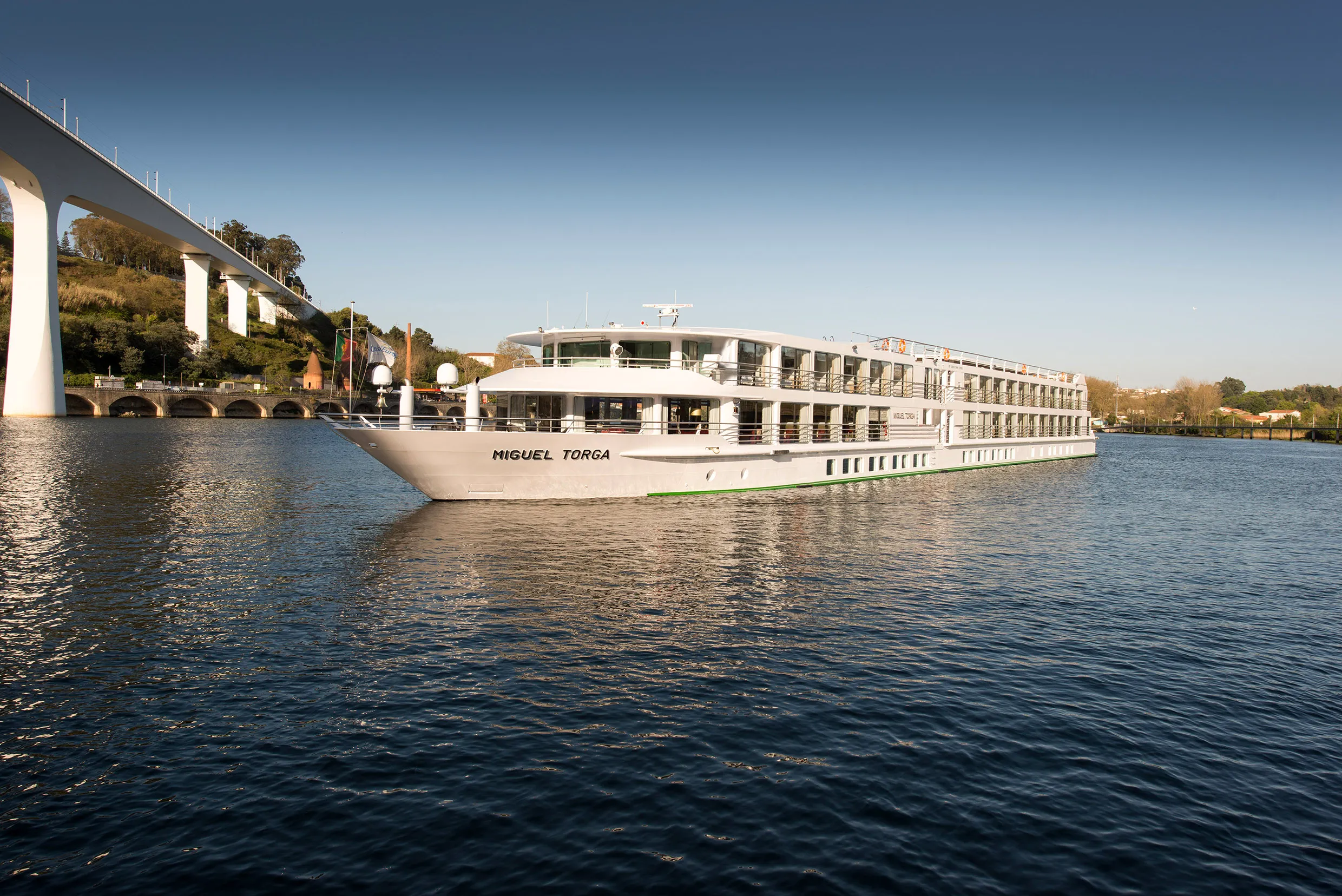 The MS Miguel Torga sailing on the Douro