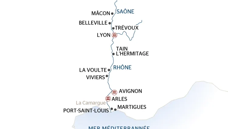 Carte Fluviale Rhône  - MML