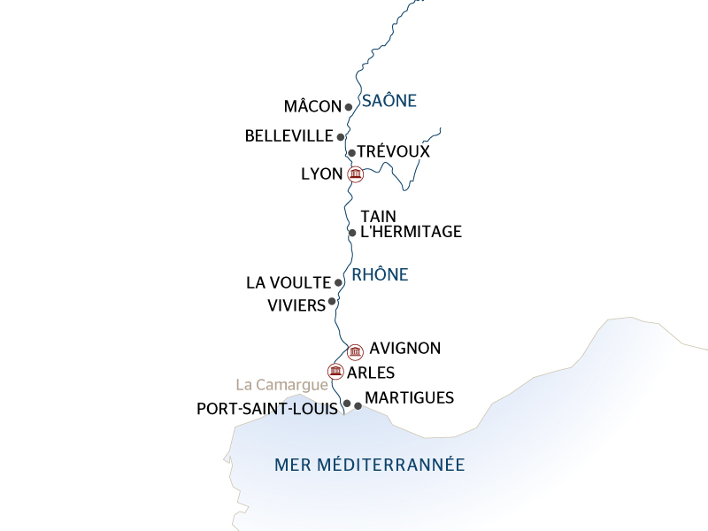 Carte Fluviale Rhône  - MML