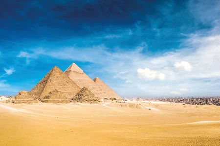 Les pyramides de Gizeh en Egypte 