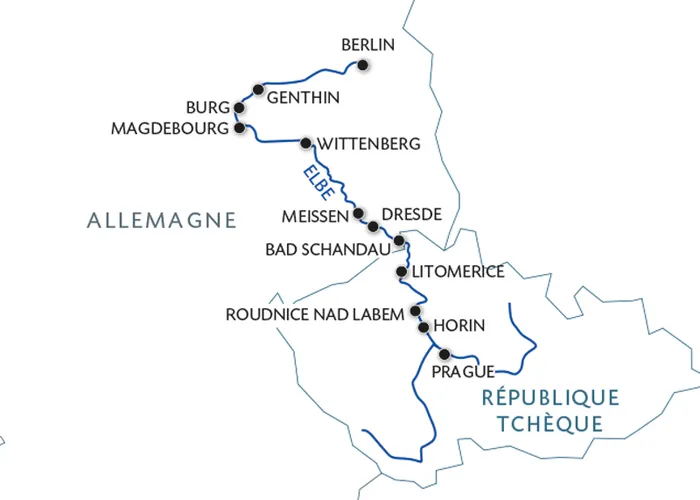 Carte fluviale de l'Elbe - BPG