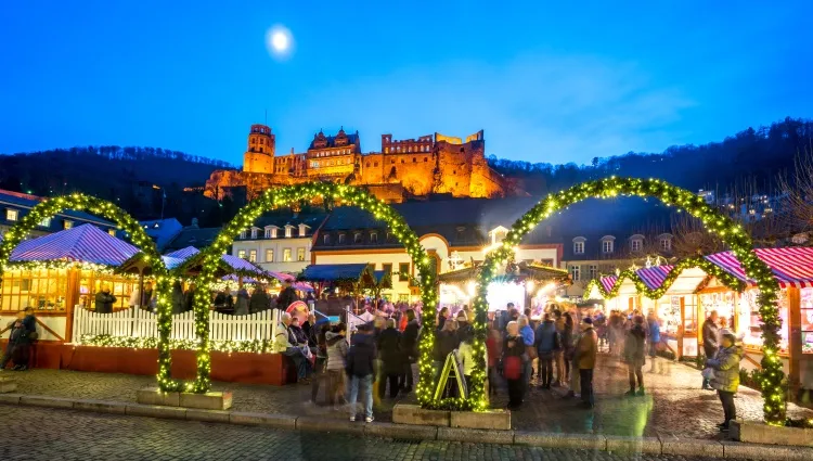 La ville d'Heidelberg en hiver 