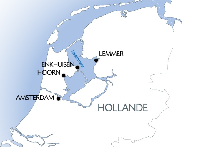 Carte fluviale des Pays-Bas