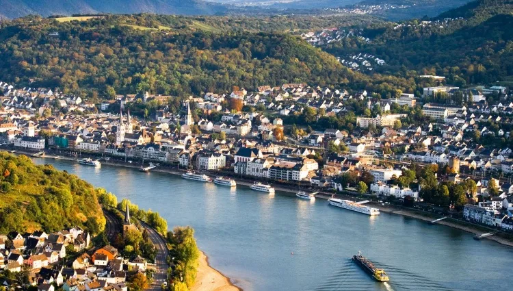 Boppard, la ville sur la rive gauche du rhin 