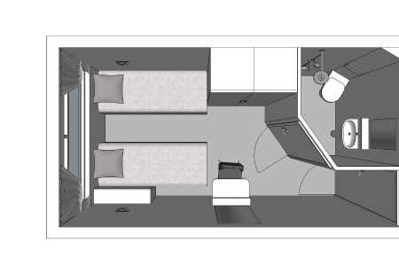 UPPER DECK 2 ADJUSTABLE TWIN BEDS CAT A