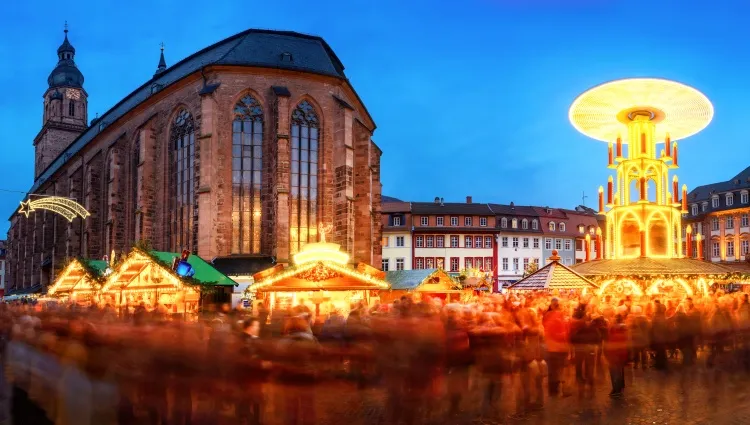 Sous les lumières du marché de Noël de Heidelberg