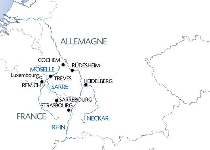 Croisière 4 fleuves : Les vallées du Neckar, du Rhin romantique, de la Moselle et de la Sarre (formule port/port) - 8