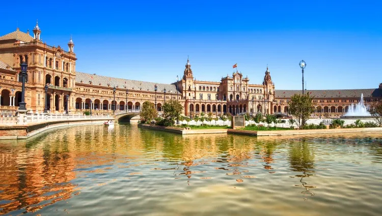 Vue sur la Plaza de España à Séville 