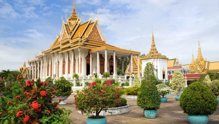 Le jardin du palais royal de Phnom Pench 