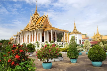 Le jardin du palais royal de Phnom Pench 