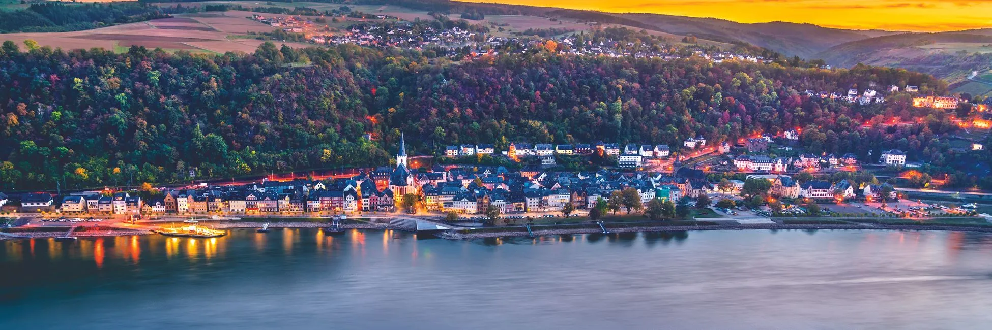 Saint-Goarshausen de nuit