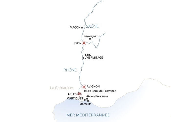 Carte Fluviale Rhône - PEI