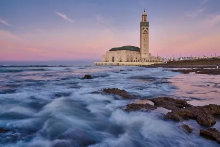 La belle Mosquée Hassan II au Maroc 