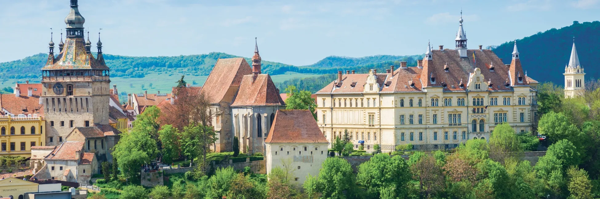 Vue globale sur la ville de Sighişoara 